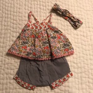 Baby Girl Shabby Chic Short Set! Headband included